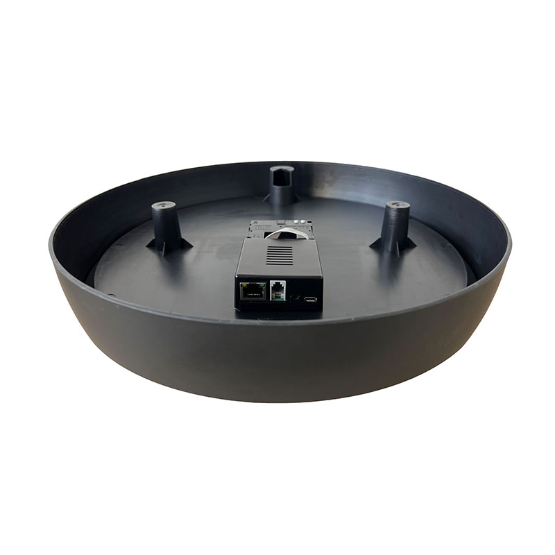 Horloge murale analogique ronde noire PoE NTP IP de 13,7 pouces, horloge murale analogique NTP